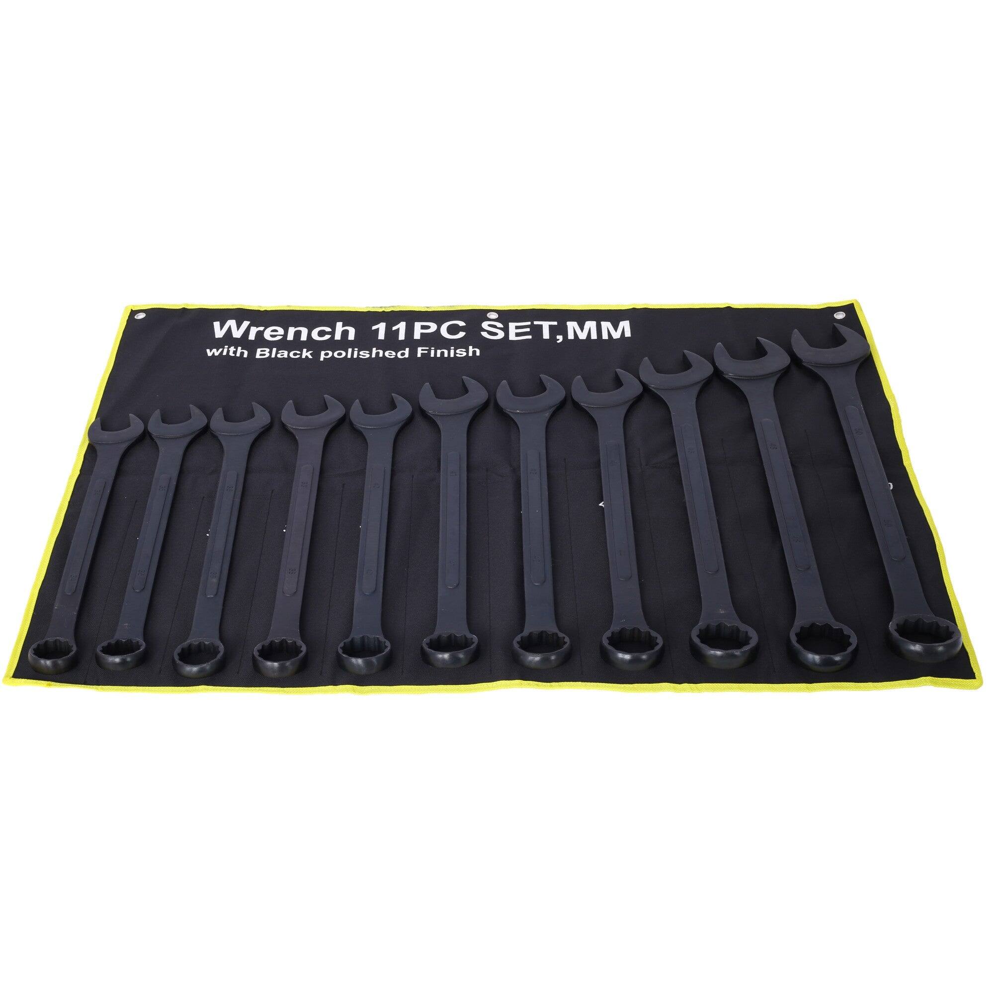 Wrench 11PC SET, MM with Black polished Finish