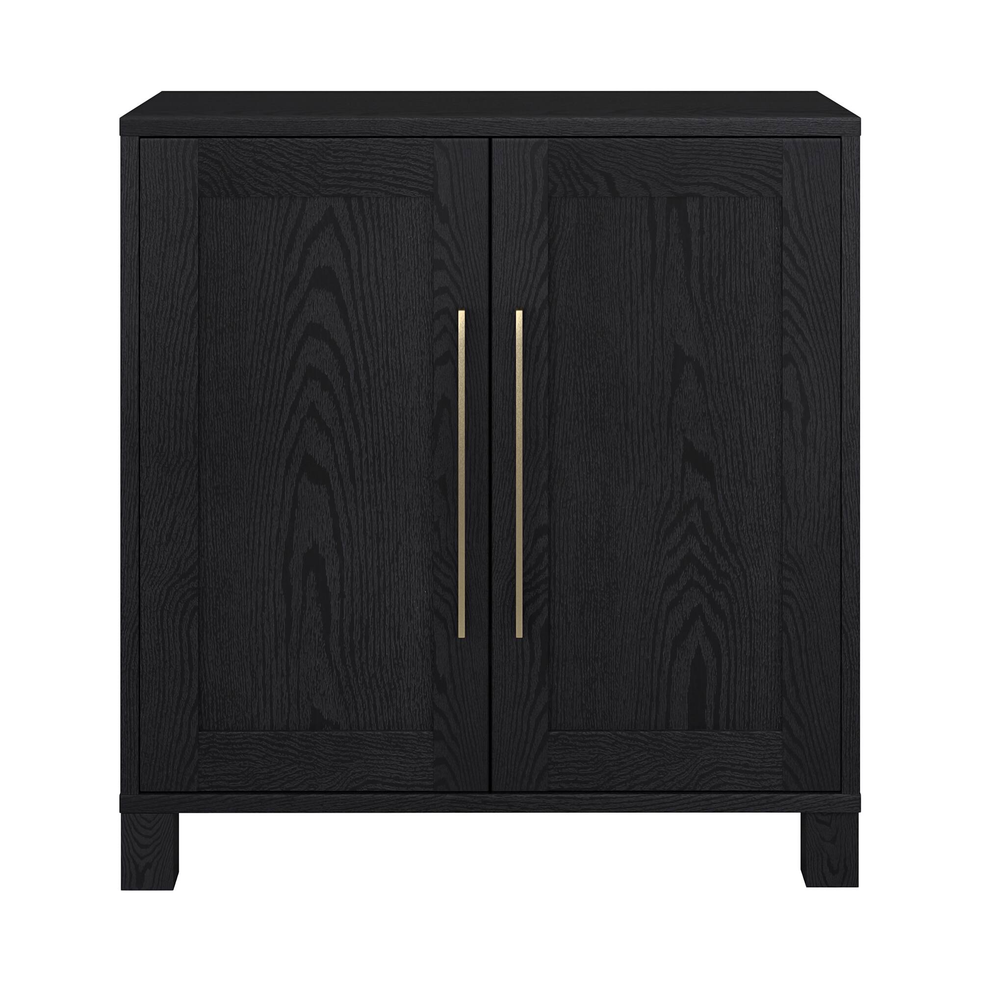 Angle. Hudson&Canal - Chabot 28" Wide Rectangular Accent Cabinet - Black.