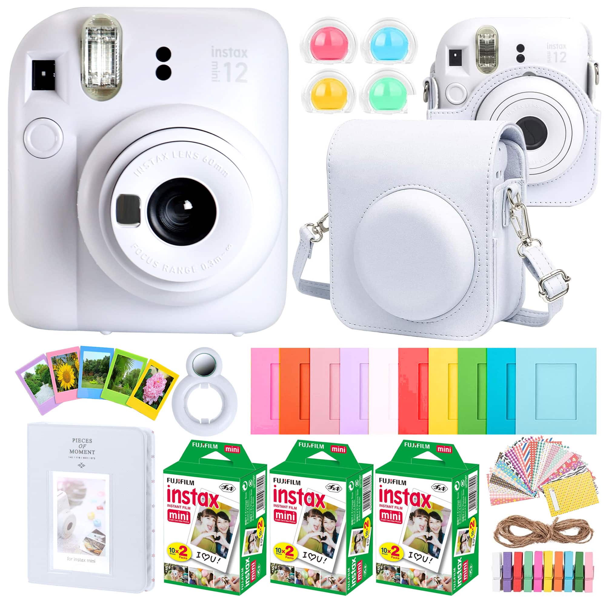 Fujifilm Instax Mini 12 All In One Camera Bundle Accessory Gift