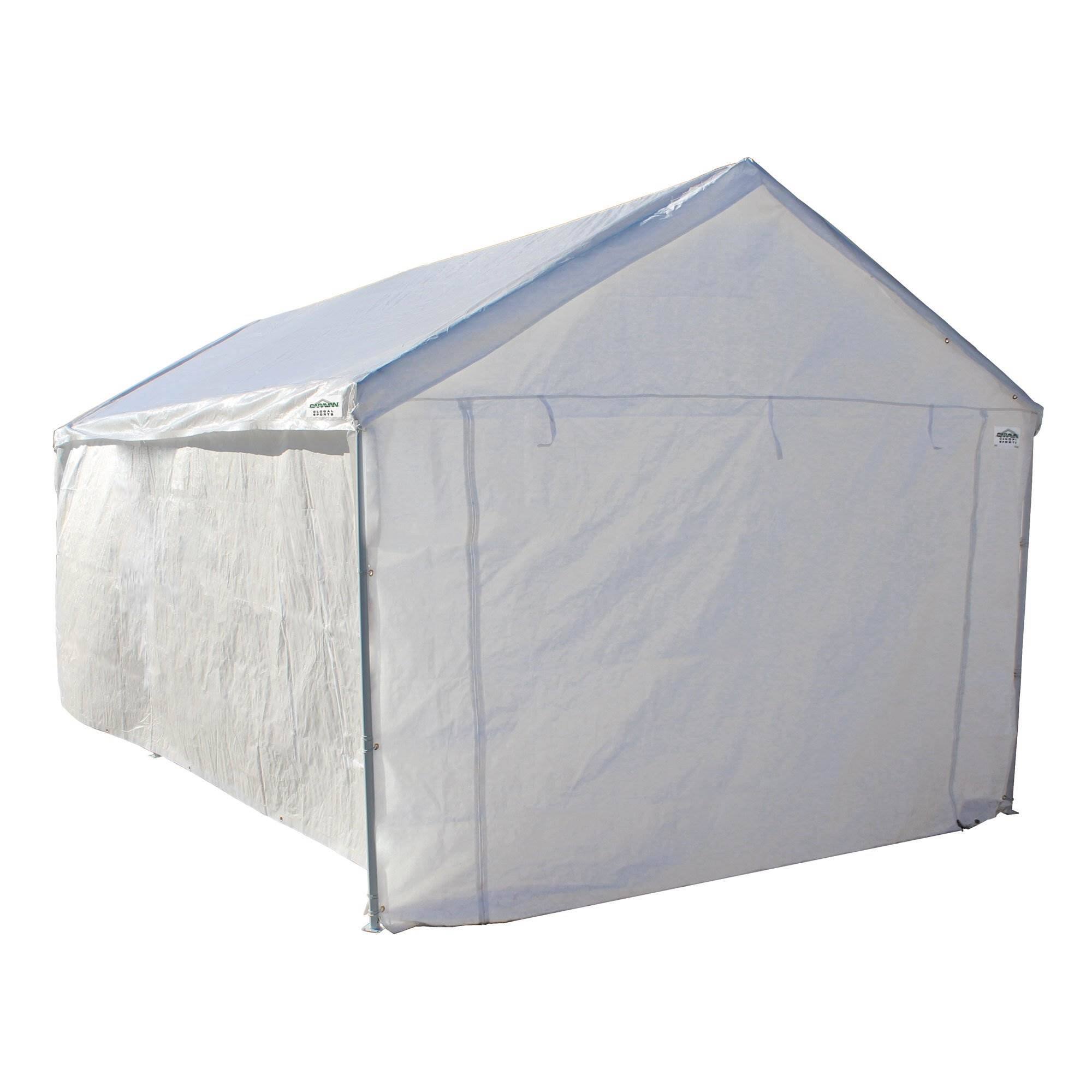 Alt View 7. Caravan Canopy - Caravan Canopy Domain Car Port Tent Sidewalls w/ Straps, White (Sidewalls Only) - white.