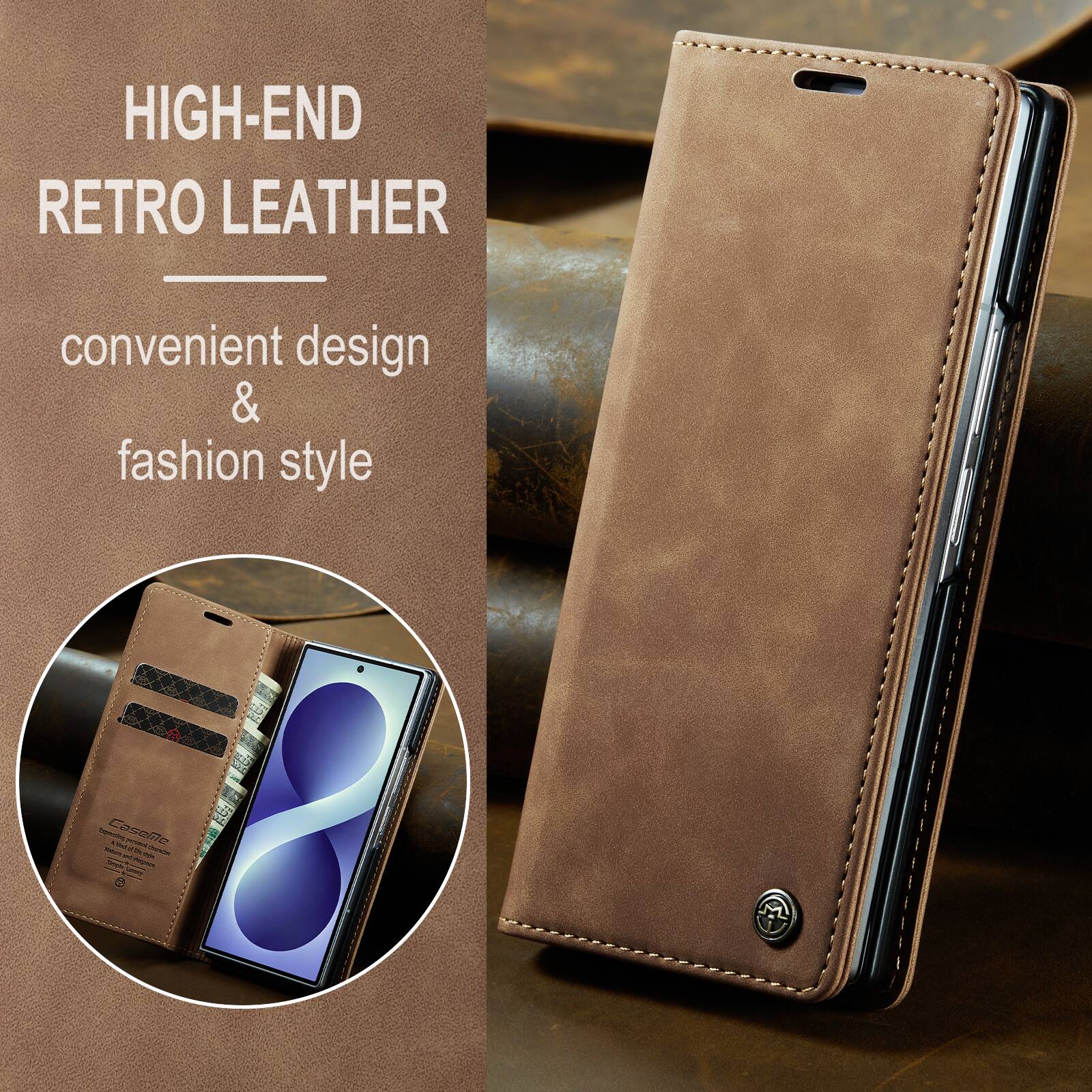 HIGH-END RETRO LEATHER  
convenient design & fashion style