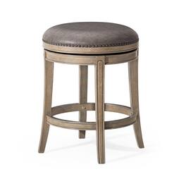Maven Lane - 26" Alexander Backless Counter Stool Finish with Vegan Leather - Reclaimed Oak