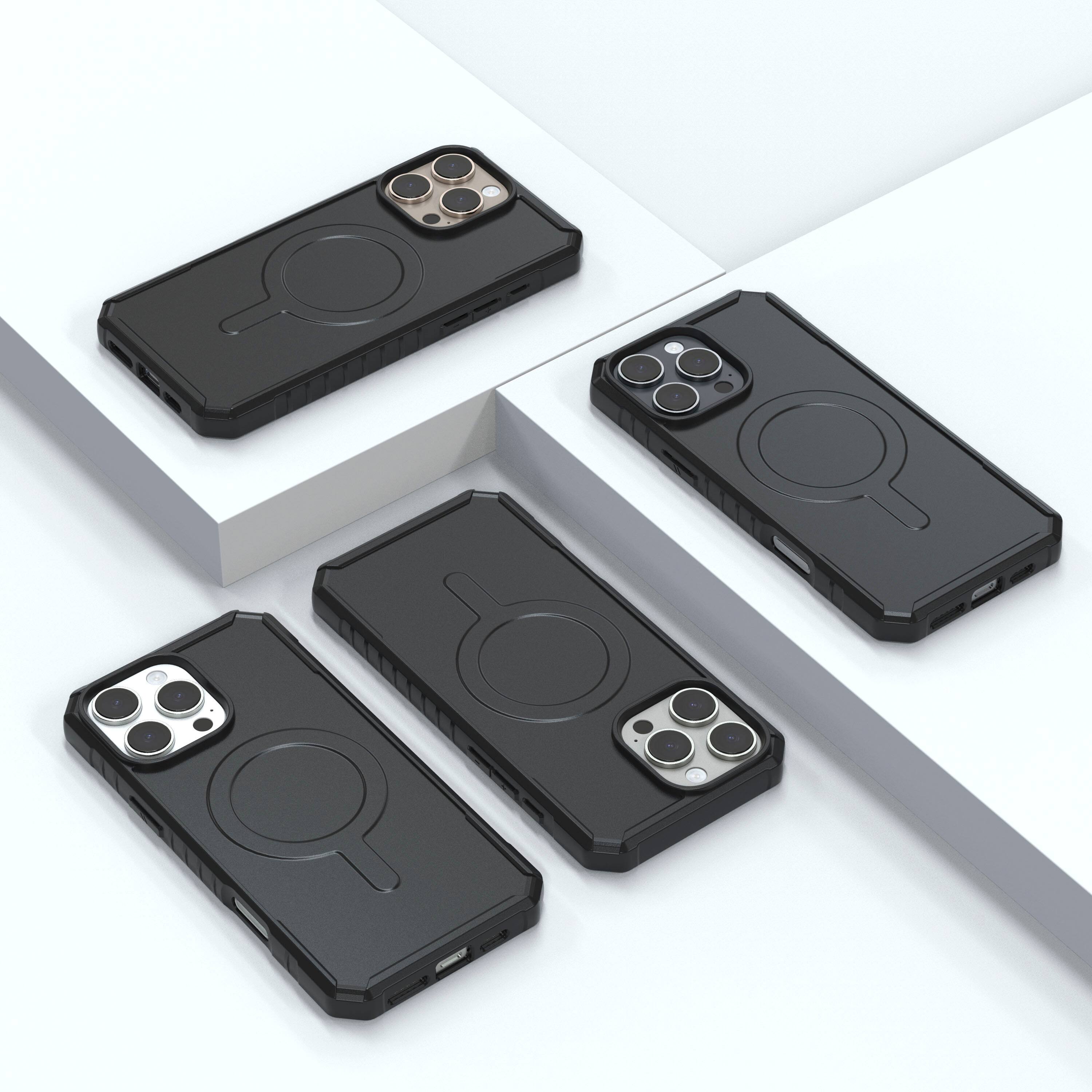 Alt View 14. Insignia™ - Protective Case with Built-In MagSafe Ring for iPhone 16 Pro Max - Black.