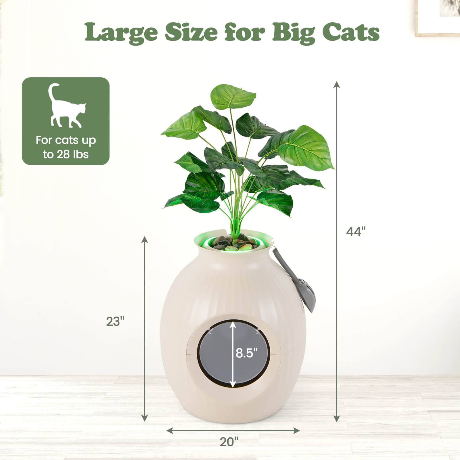 Large Size for Big Cats

For cats up to 28 lbs

44"  
23"  
8.5"  
20"