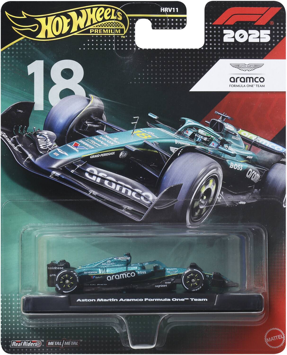 Mattel - Hot Wheels Premium Aston Martin Aramco F1 Team #18 - COLLECTIBLES - Multicolor