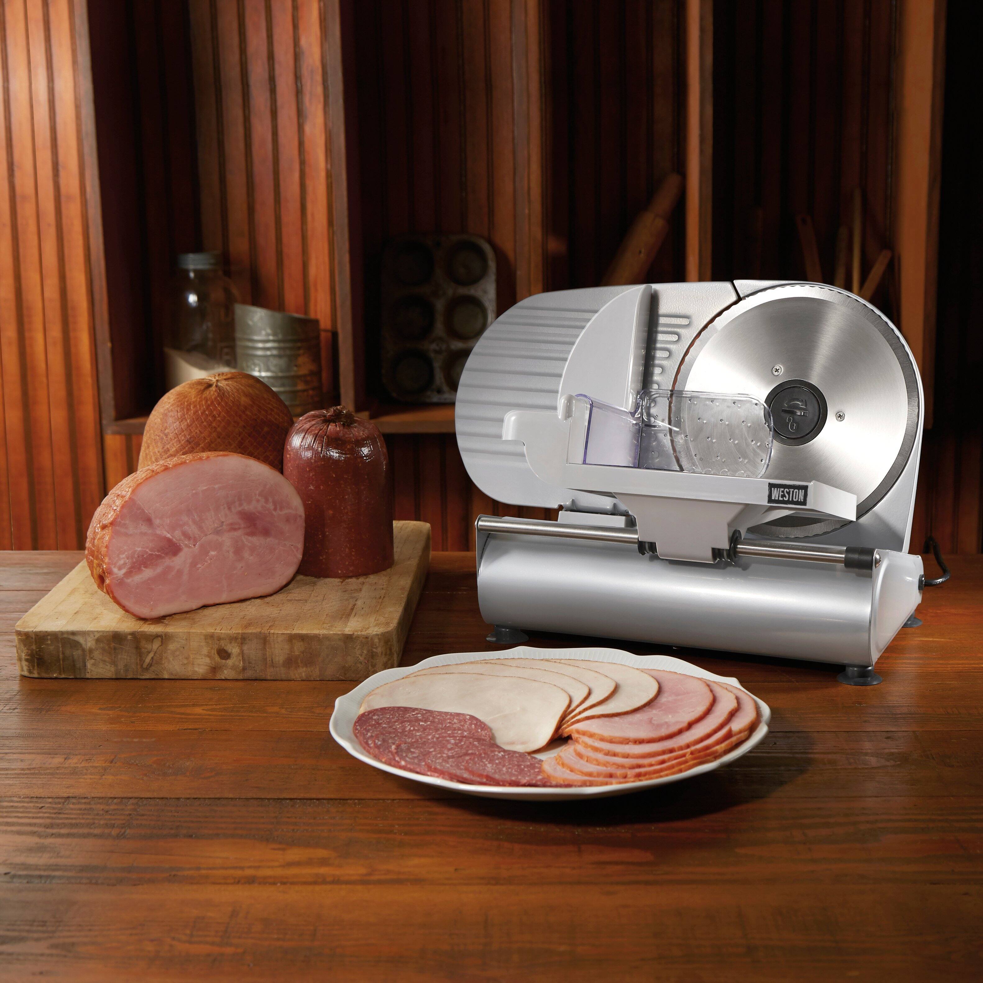 Alt View 5. Weston - 9" Electric Food Slicer - Stainless Steel.