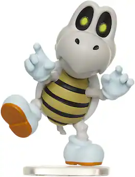 Jakks Pacific - Super Mario World of Nintendo 2.5 Inch Figure | Dry Bones - White