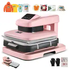 Glintex - 15"x15" Auto Heat Press Machine, Auto Release, Adjustable Pressure Rapid Heating Digital Display for Sublimation & Vinyl