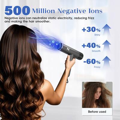 Sèche-cheveux - WENZYLIQUOX - Ionique Pro - 2400W - 40 000 tr/min - Accessoires 4 en 1 - Electroménager Sèche-cheveux - WENZYLIQUOX - Ionique Pro - 2400W - 40 000 tr/min - Accessoires 4 en 1 - Electroménager