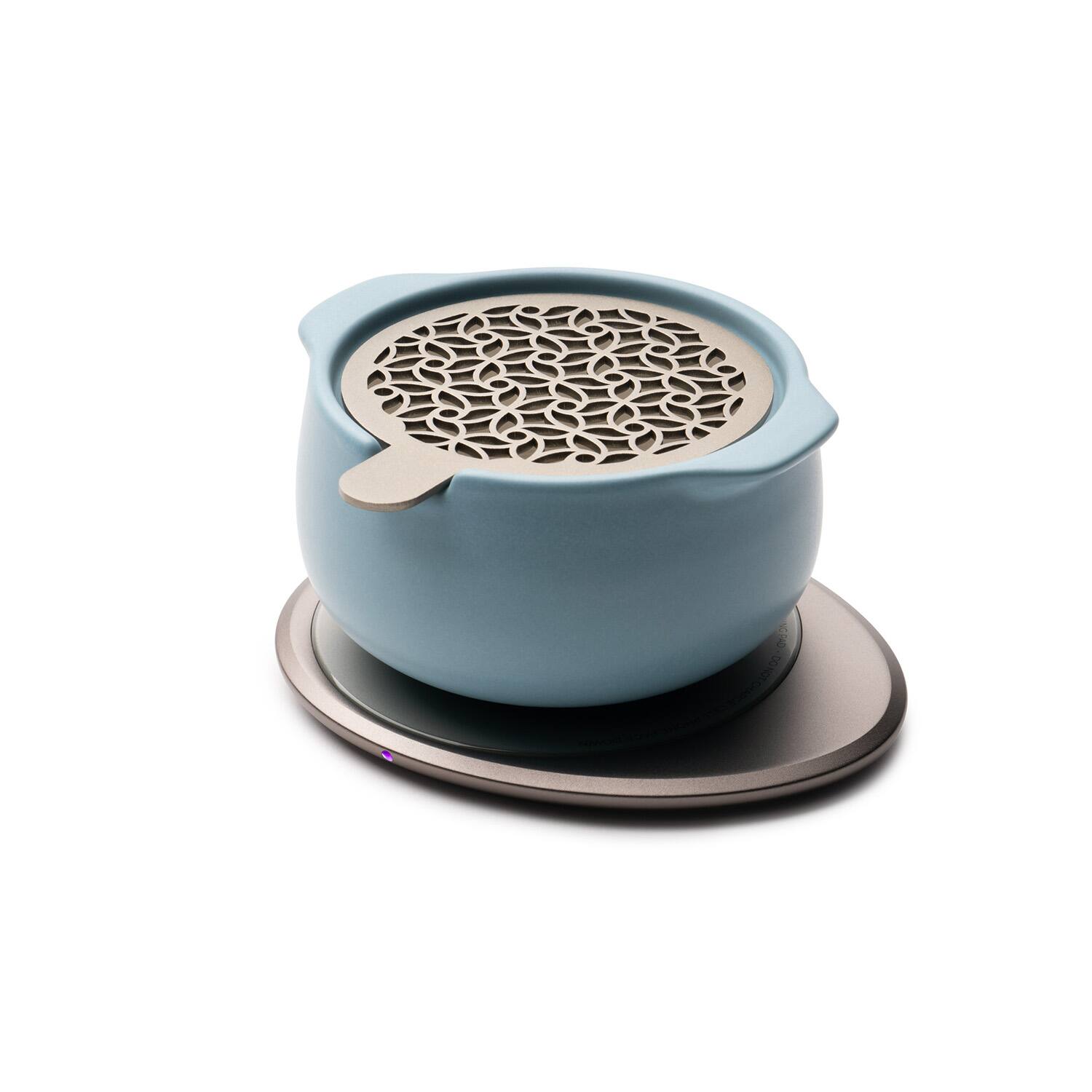 Angle. OHOM - Jun Self-heating Diffuser Set - Moonmist Blue.