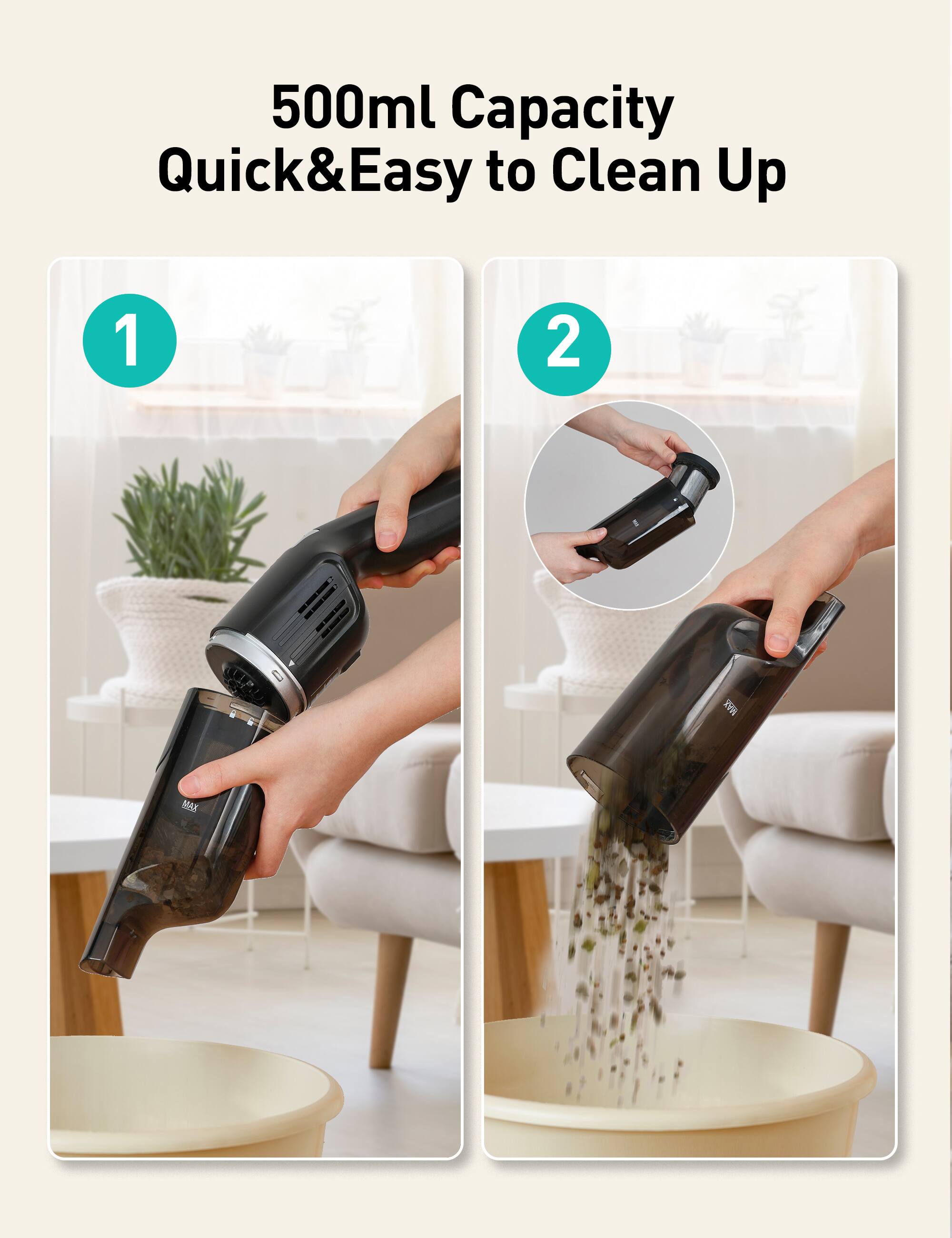 500ml Capacity Quick & Easy to Clean Up