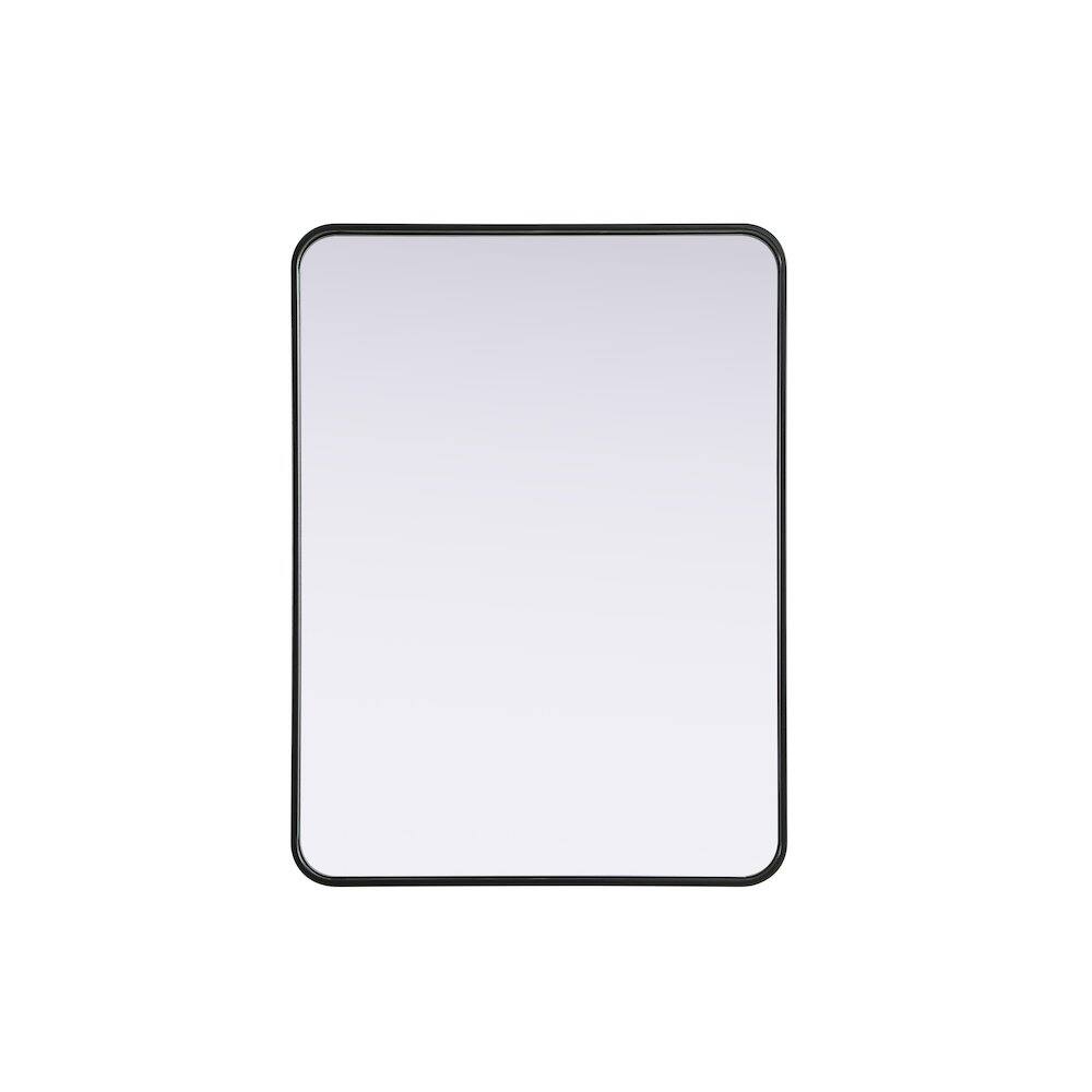 Alt View 8. Elegant Decor - Contour Metal Rectangle Mirror 27x36 in Black - Black.