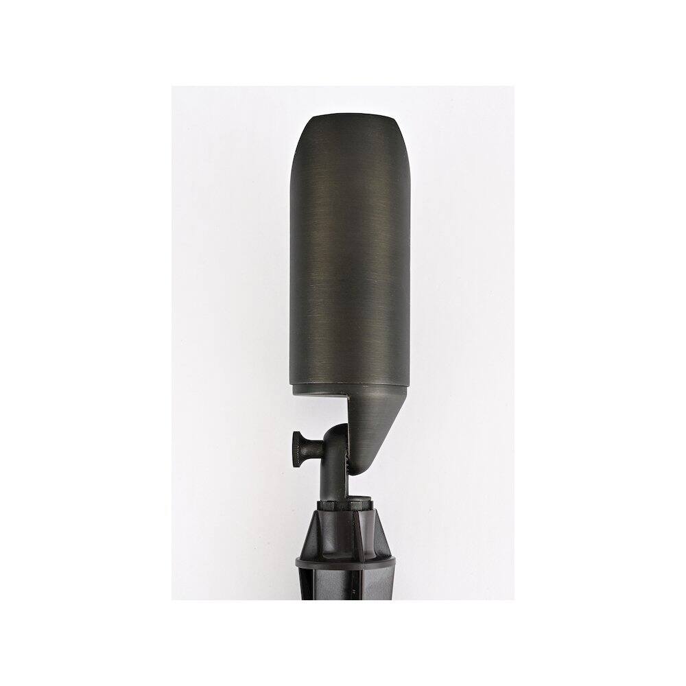 Alt View 1. Elitco Lighting - Outdoor 12V Cast Brass Spot Light, 2.25 inch Wide x 8 inch High - Dark Bronze.