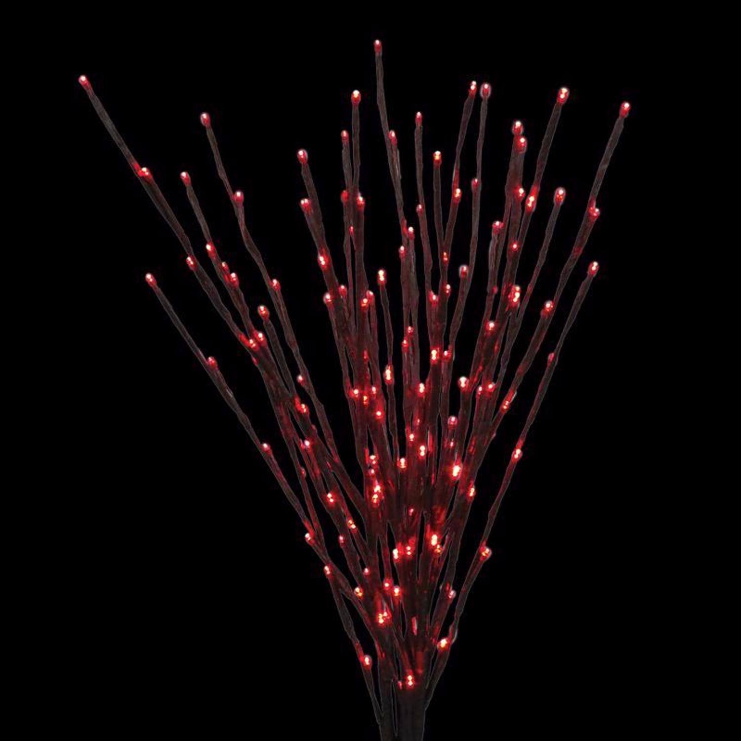 Angle. Celebrations - Celebrations Platinum LED Red Light Burst 32 in. Yard Decor - Red.