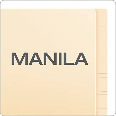 Alt View 4. Pendaflex - Recycled End Tab File Folder, Straight Cut, Left Position, Letter Size, Manila, 50/Box  - Manila.