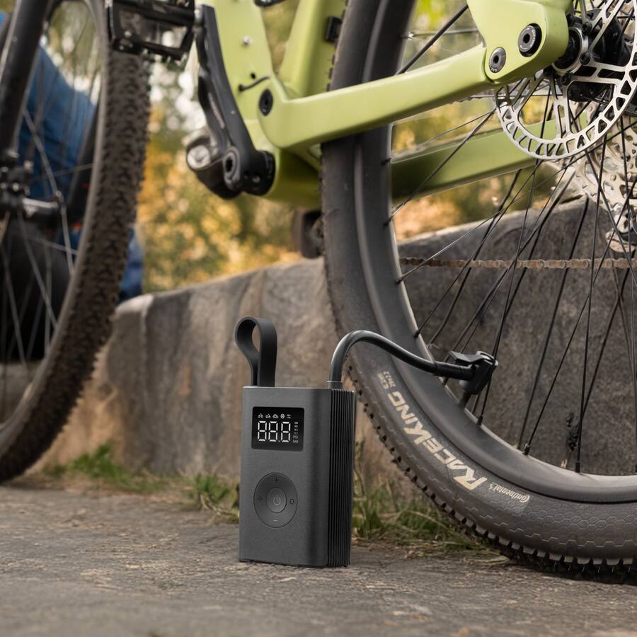 HOTTQUE Cordless Tire Inflator - 150 PSI Portable Air Compressor With Digital Gauge & Power Bank