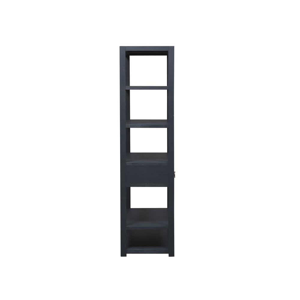 Left. Liberty Furniture Industries - East End Accent Bookcase in Wirebrushed Denim - Blue.