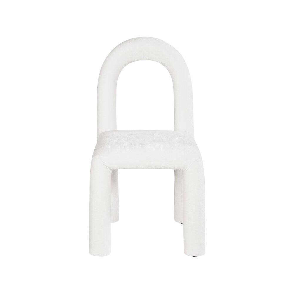 Alt View 2. Meridian Furniture - Amari Cream Chenille Fabric Dining Chair, Set of 2 - Beige.