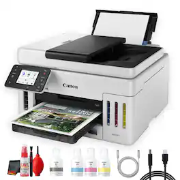 Canon - MAXIFY GX6120 MegaTank Wireless Color Printer Bundle