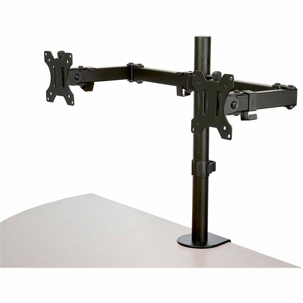 Front. StarTech.com - Desk Mount Dual Monitor Arm - Ergonomic VESA Compatible Mount for up to 32 inch Display - Articulating - Black.