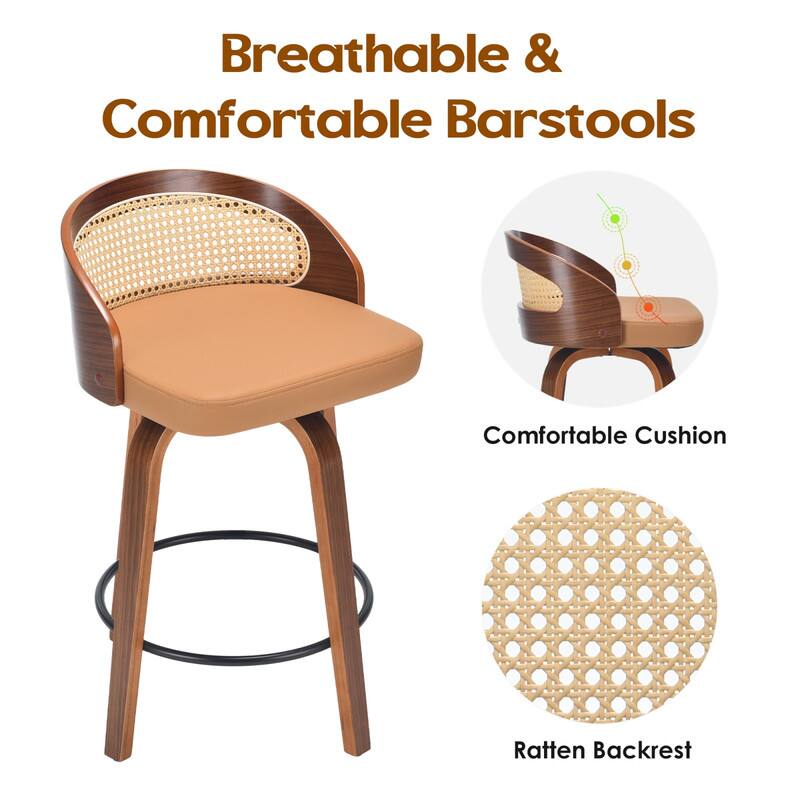 Breathable & Comfortable Barstools

Comfortable Cushion

Rattan Backrest