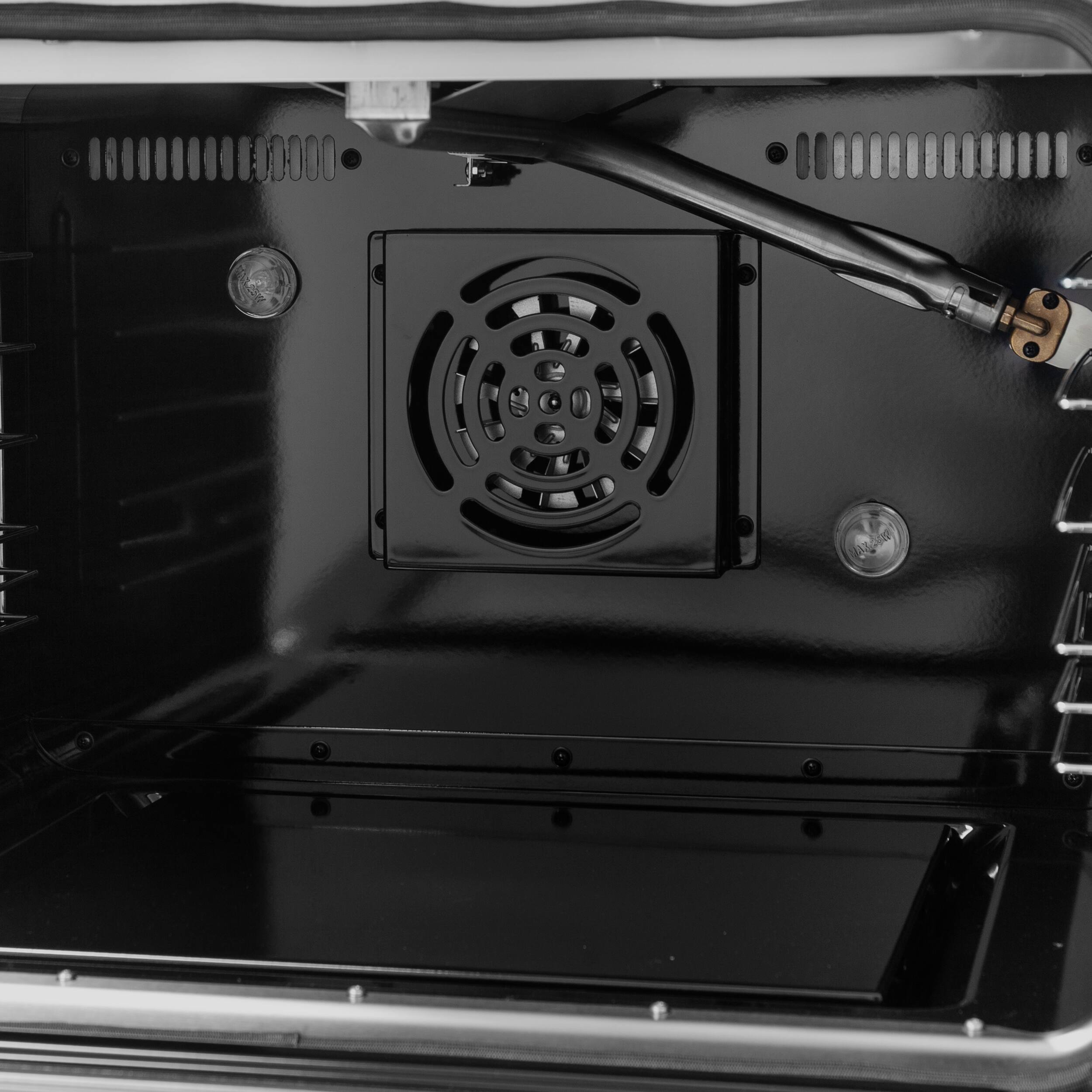 Alt View 10. Forno Appliances - Galiano 5.36 Cu. Ft. Freestanding Double Oven Gas Convection Range with Left-Swing Door - Black.