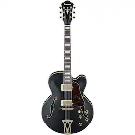Ibanez - Artcore Series AF75G Electric Guitar, Bound Rosewood Fretboard, Black Flat