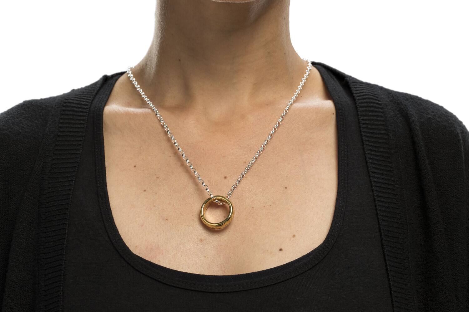 Alt View 1. Weta Workshop - WETA Workshop - Lord of the Rings - LOTR™ The One Ring™ (Gold Plated Tungsten with Elvish Runes), - COLLECTIBLES - Multicolor.