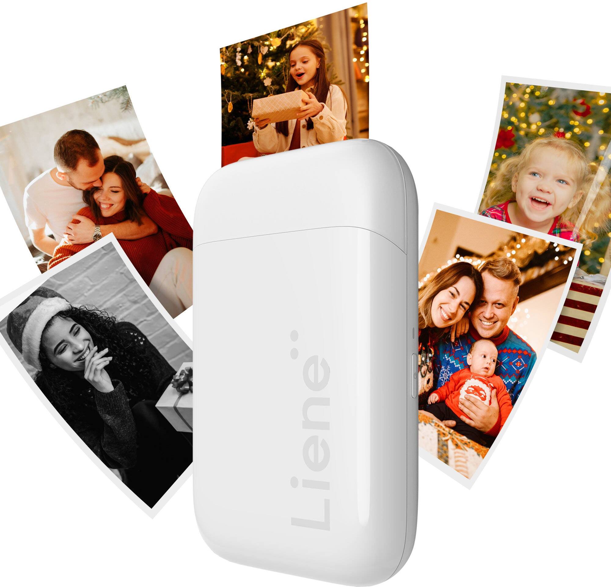 Alt View 3. Liene - Liene Pearl K100 2x3 Inch Wireless Photo Printer, with 10 Sheets Zink Photo Paper - White.