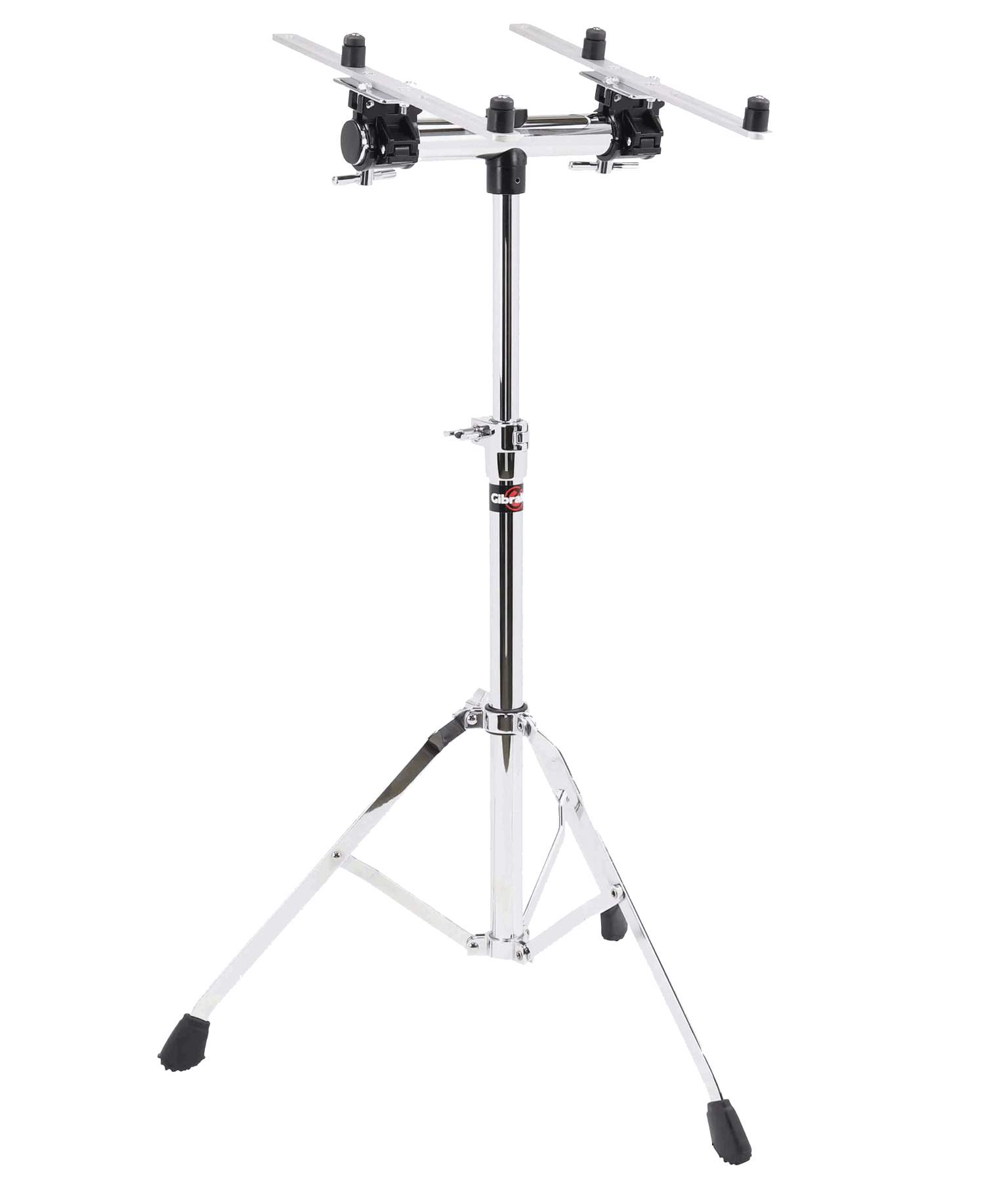 Front. Gibraltar Hardware - Electronic Mounting Station, Adjustable Laptop & Mixer Stand, with 18" Mounting Arms, Rubber Stoppers & T-Top.