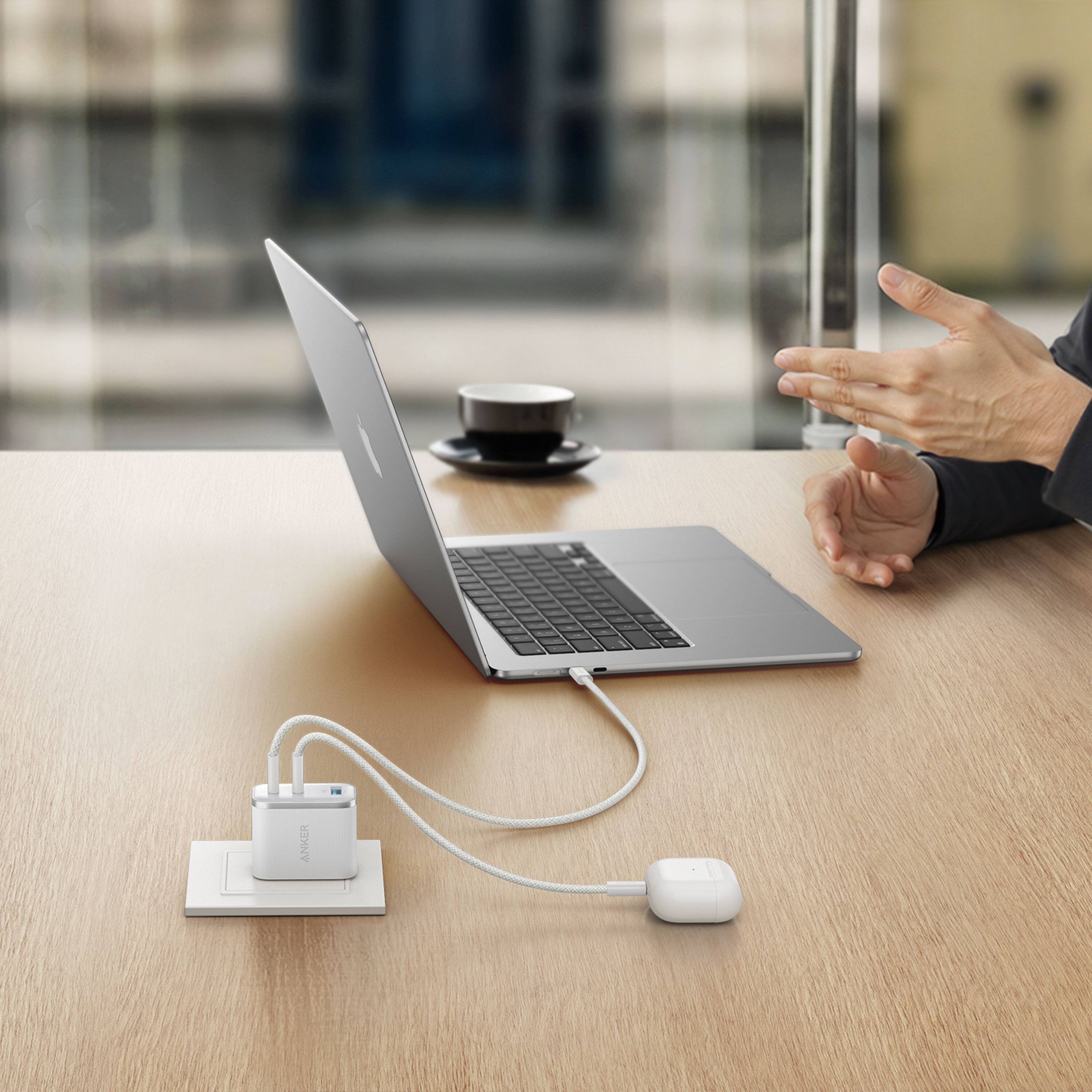 Alt View 1. Anker - Anker Nano Charger(70W, 3 Ports) - White.