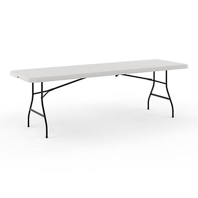 Alt View 1. Staples - Staples 8' x 30" Heavy Duty Plastic Folding Table, White Granite (79233/54273) - White Granite.
