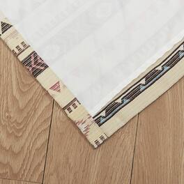 Barefoot Bungalow - Phoenix Fabric with Grommets Rods Window Treatment Valance84x16" - Tan