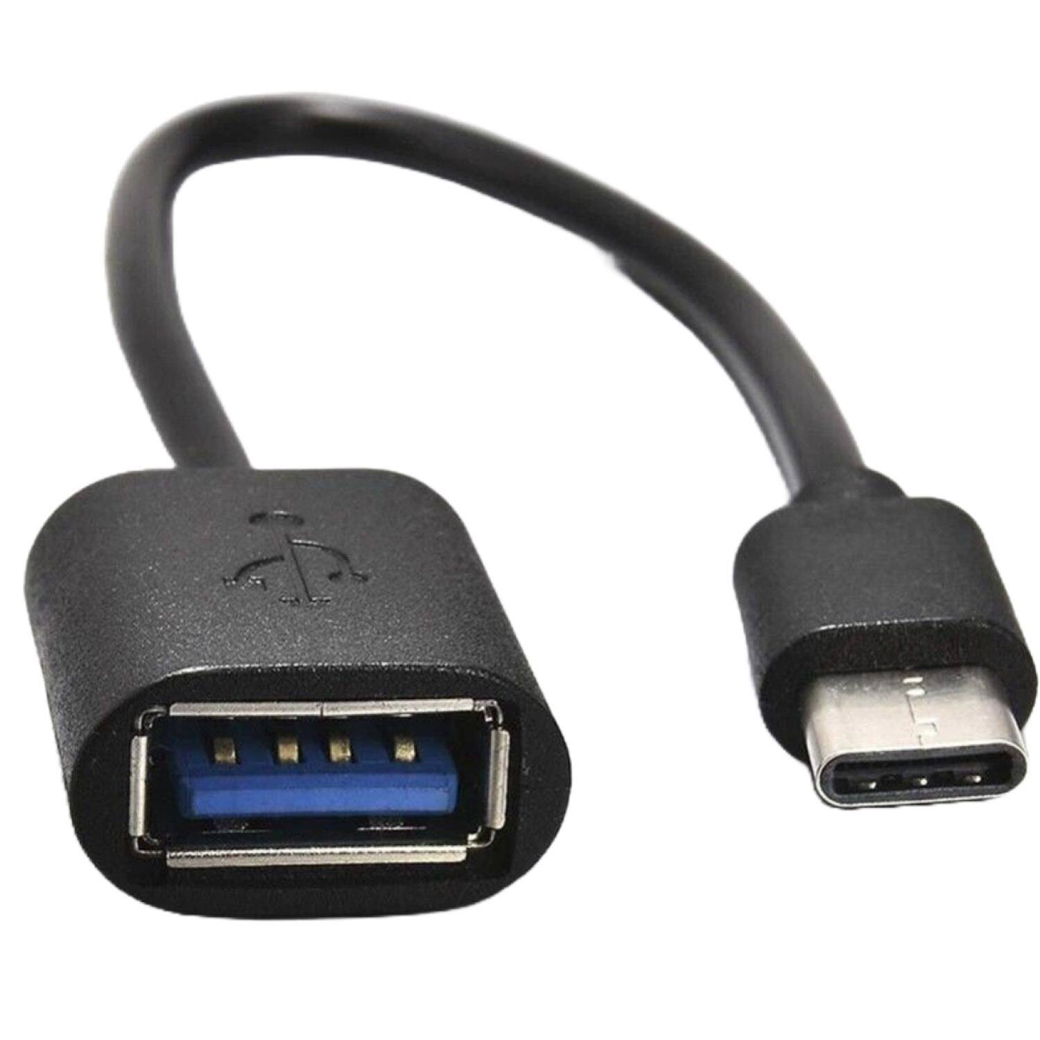 Back. Sanoxy - USB-C to USB-A 3.0 OTG Adapter Converter Cable - Black.