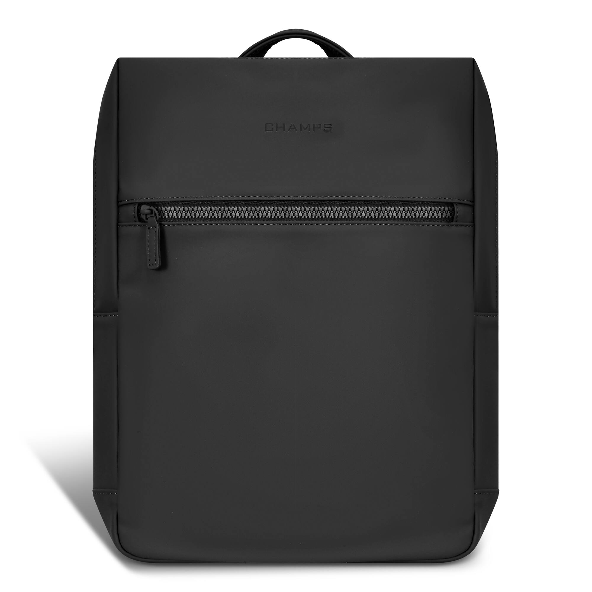 Front. Champs - Onyx Collection - Modern II Laptop Backpack - Black.