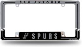 Rico Industries - San Antonio Spurs Two-Tone 12" x 6" Chrome All Over Automotive License Plate Frame for Car/Truck/SUV - Multi