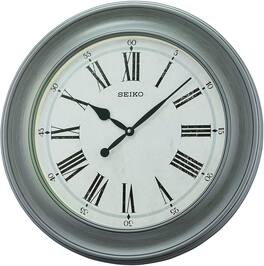 Seiko - 22" Noa Wide Frame Wall Clock - Gray