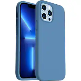 Entronix - Case for iPhone 12 Pro Max - Soft-Touch Silicone - Aqua Blue