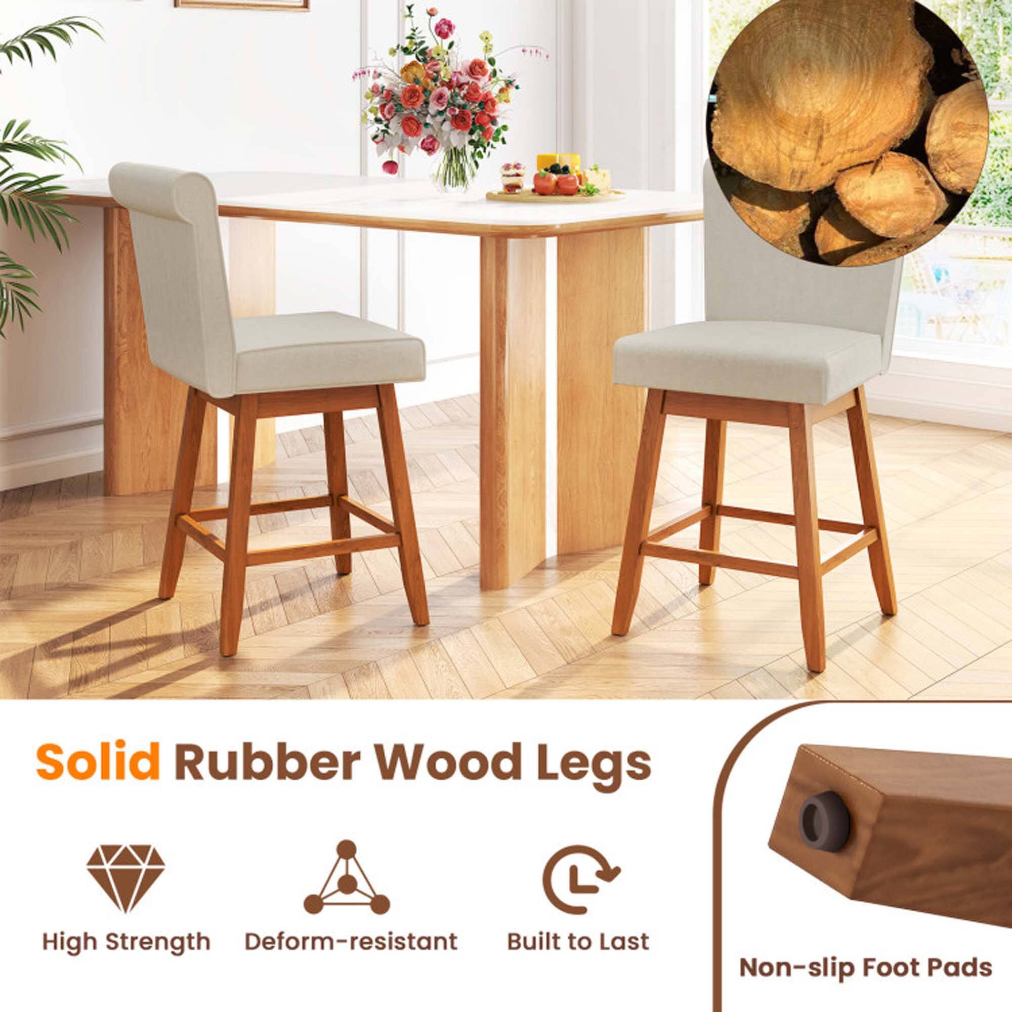 Solid Rubber Wood Legs  
High Strength  
Deform-resistant  
Built to Last  
Non-slip Foot Pads