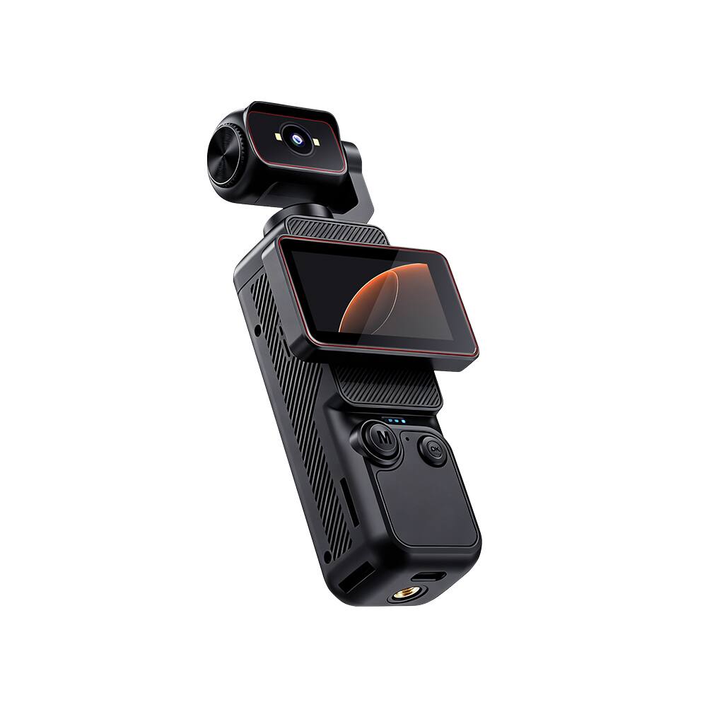 Angle. Umeiluce - Mini Pocket Vlogging Camera 1080P HD Video Recorder 90° Swivel Screen Wireless Wi-Fi Gift Camcorder - Matte Black.