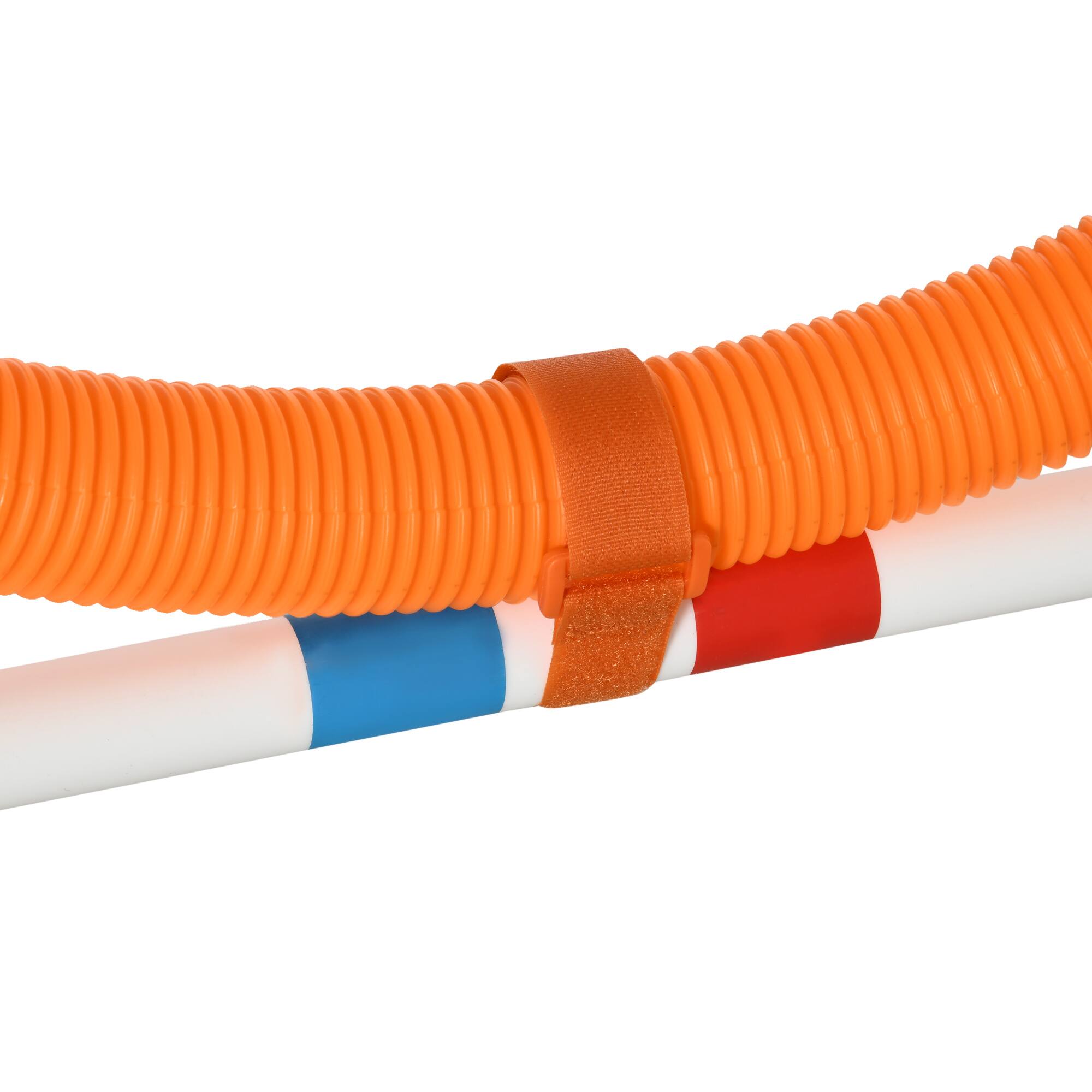 Alt View 5. Pawhut - 3PC Dog Agility Equipment Set, Obstacle Course Exercise, Adjustable Hurdle, Hoop, Weave Poles, Carry Bag - White.