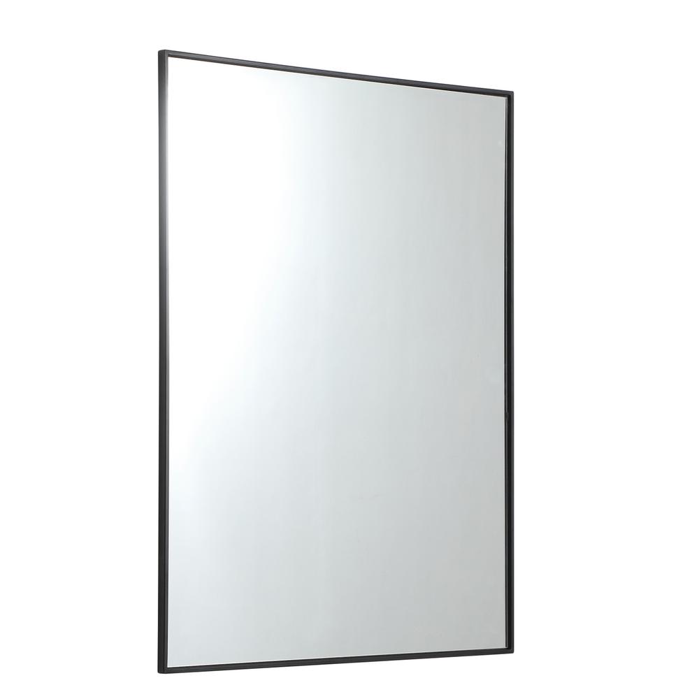 Alt View 6. Elegant Decor - Metal frame rectangle mirror 36 inch in Black - Black.