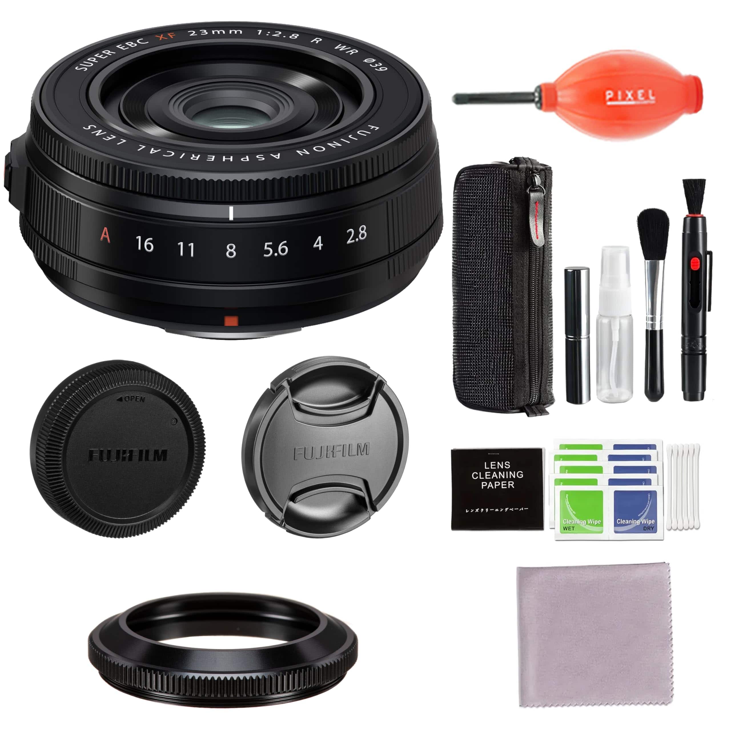 Fujifilm XF 23mm f/2.8 R WR Lens (Black) Bundle with Advanced