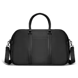 Champs - Onyx Collection Leather Duffel Laptop Bag - Black