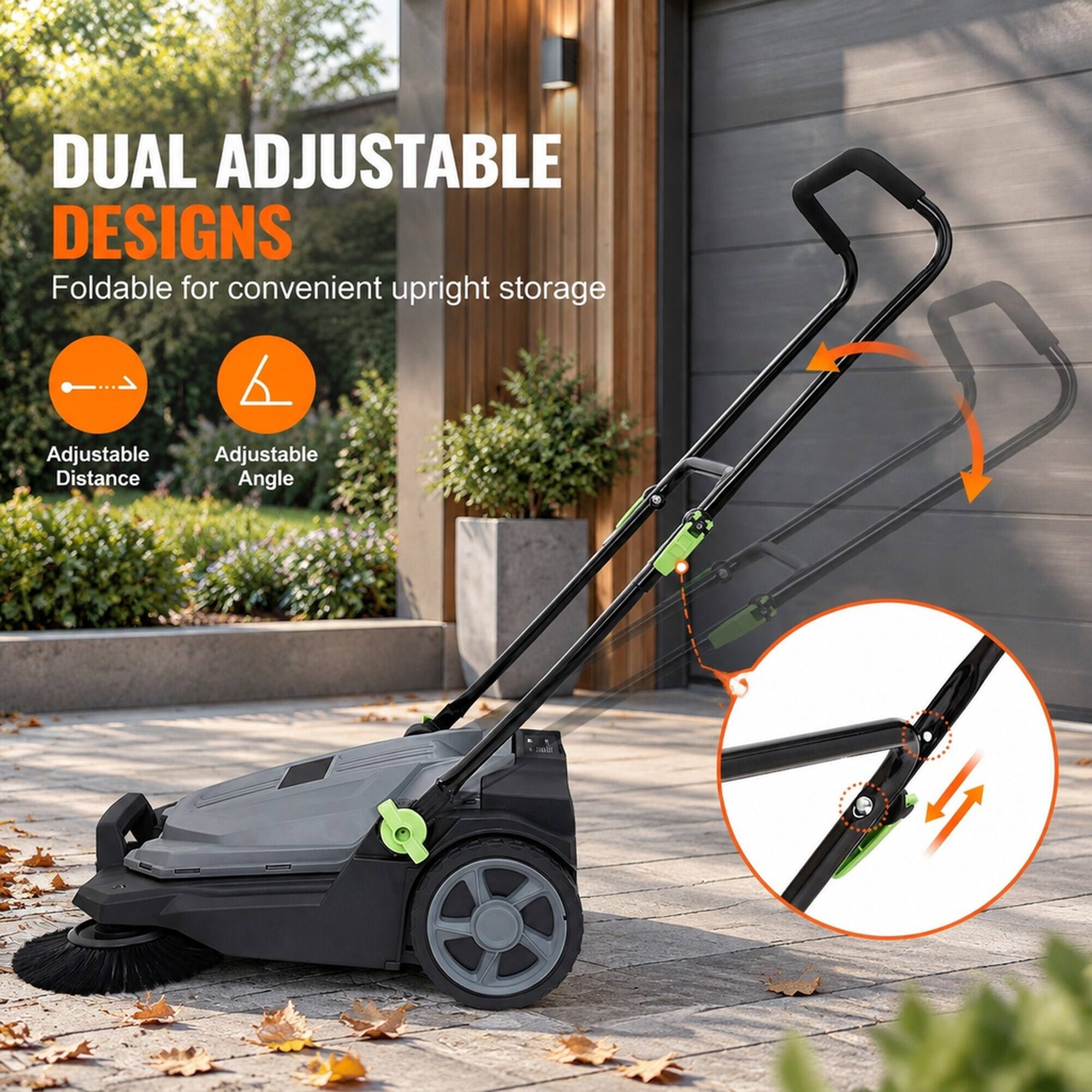 DUAL ADJUSTABLE DESIGNS  
Foldable for convenient upright storage  
Adjustable Distance  
Adjustable Angle