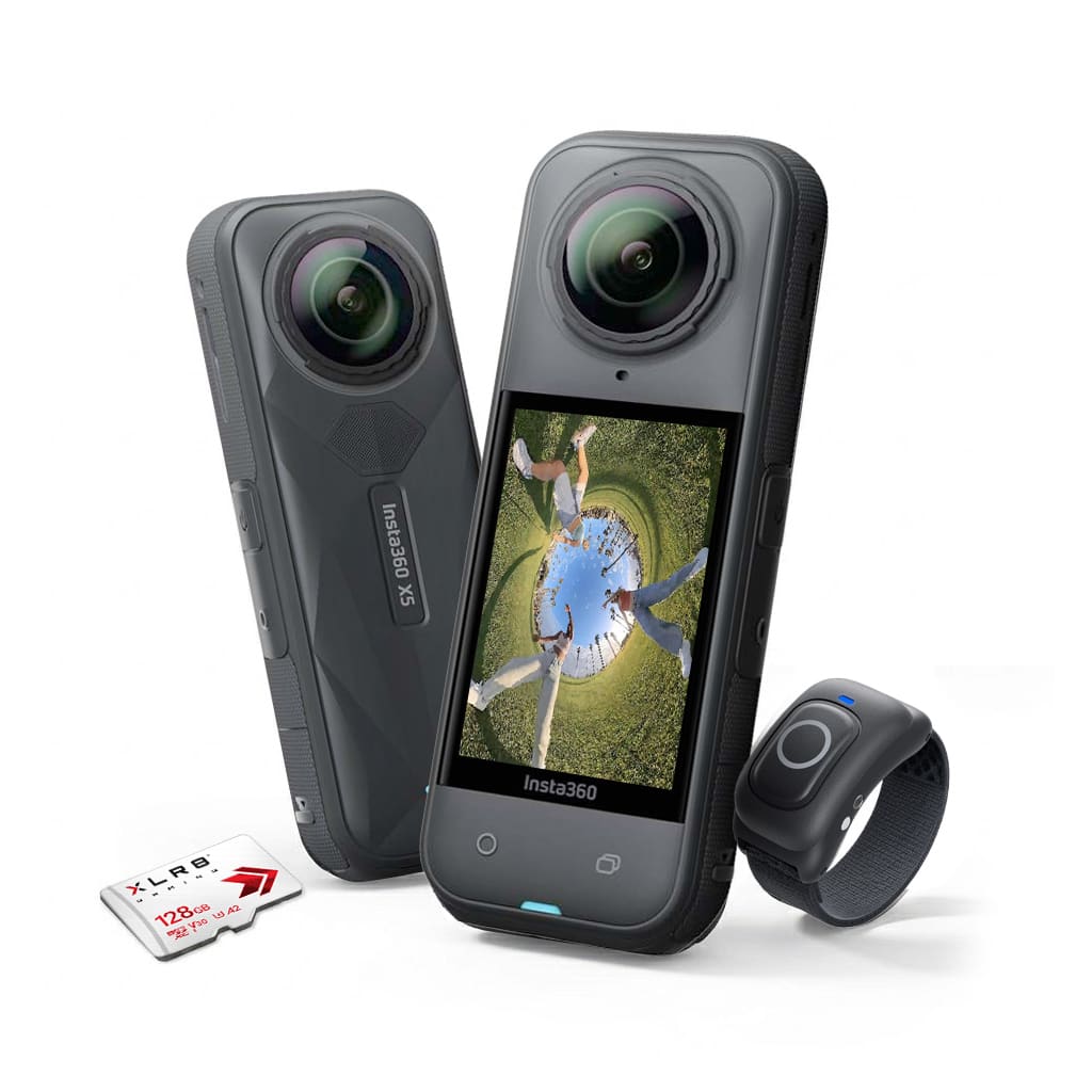 Insta360 - X5 360 Action Camera Essentials with 128GB Memory Card and Ring Remote