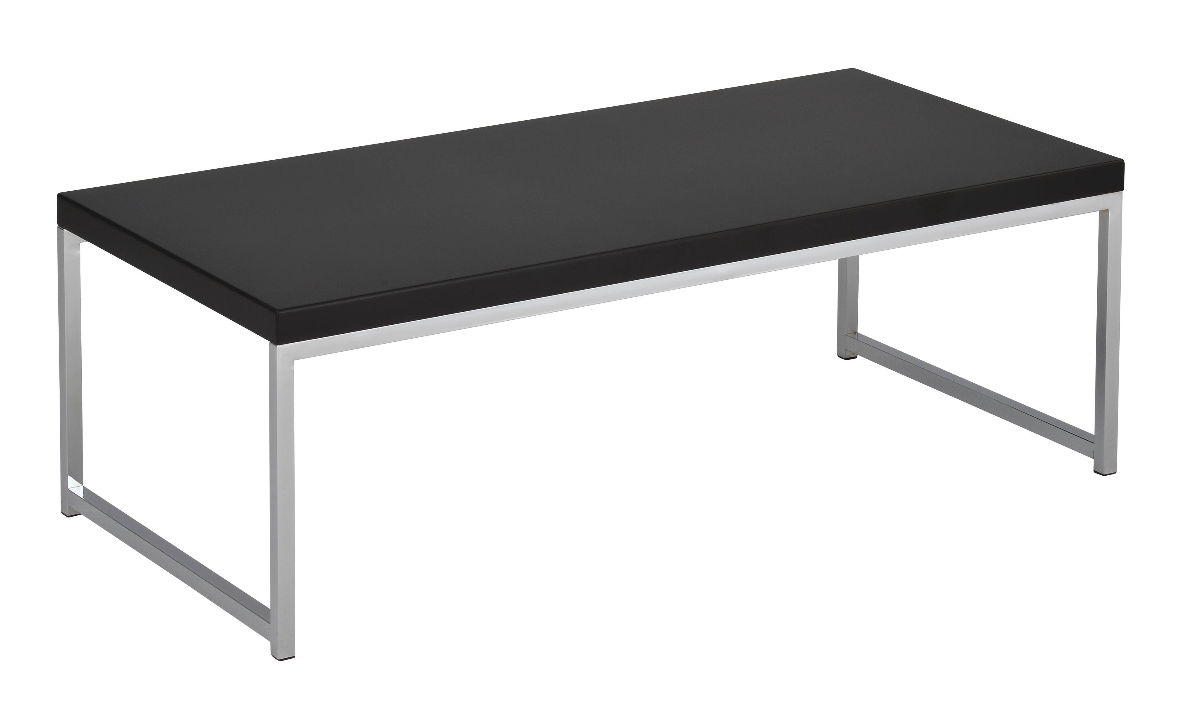 Angle. OSP Home Furnishings - Wall Street Coffee Table - Black / Chrome Finish.