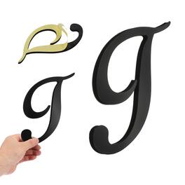 Unique Bargains - 3D Alphabet Mirror Wall Sticker, 8" Acrylic Letter T Self-Adhesive Home Decor for Living Room, Bedroom - Black