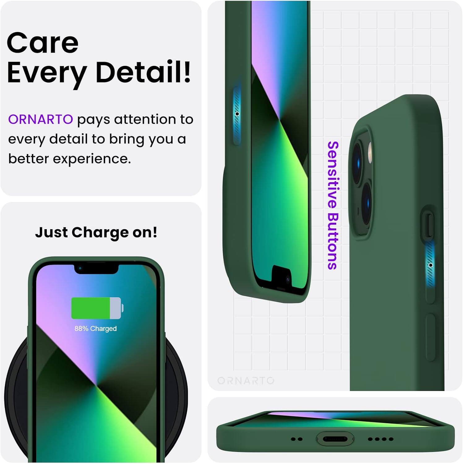 Care Every Detail! ORNARTO pays attention to every detail to bring you a better experience. Just Charge on! Sensitive Buttons 88% Charged ORNARTO