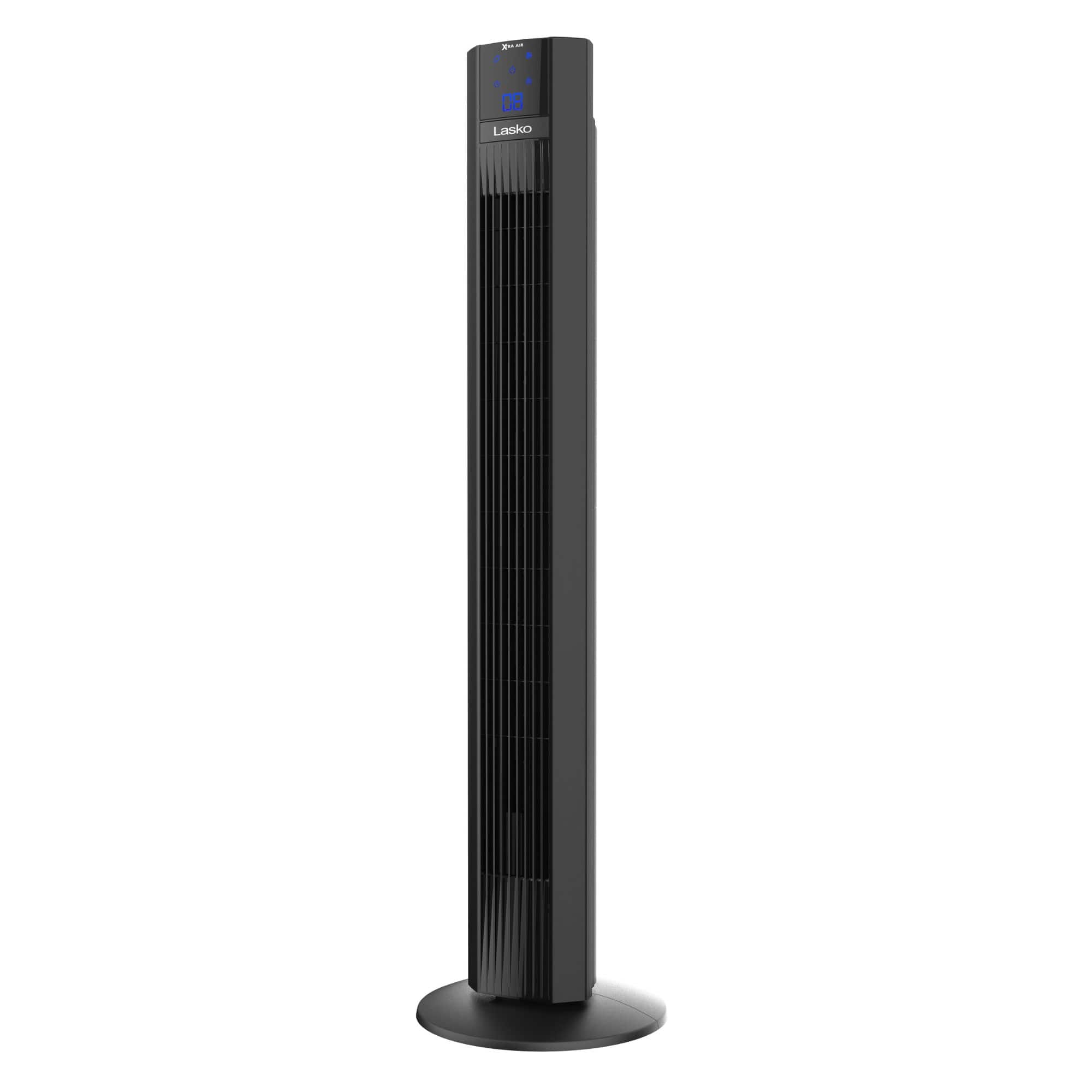 Lasko - Xtra Air 48 Inch Extended Airflow Oscillating Digital Tower Fan, 4 Speeds - Black